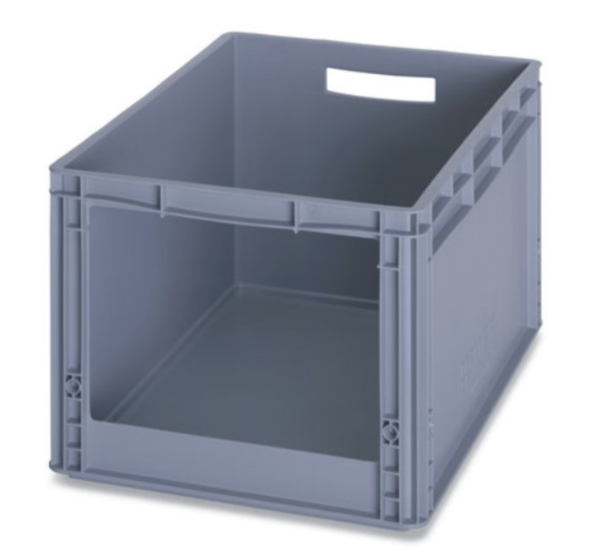 Stohovacia prepravka s otvorom