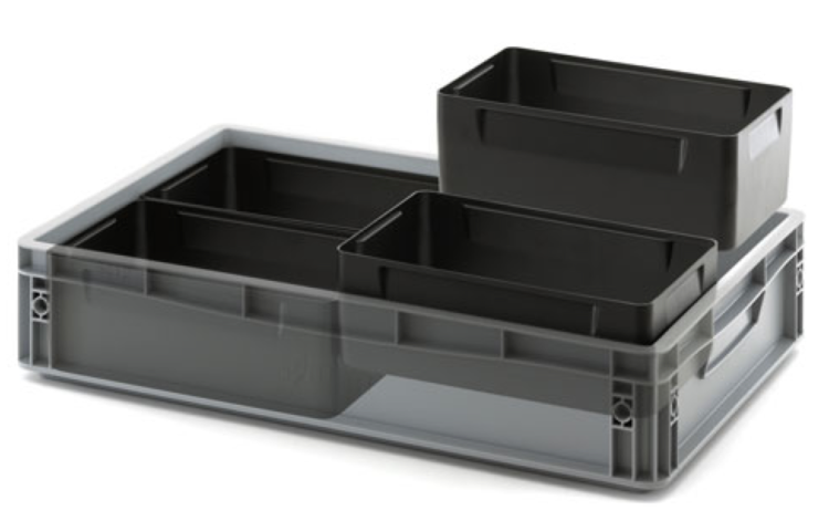 Vložné nádoby pre stohovacie prepravky